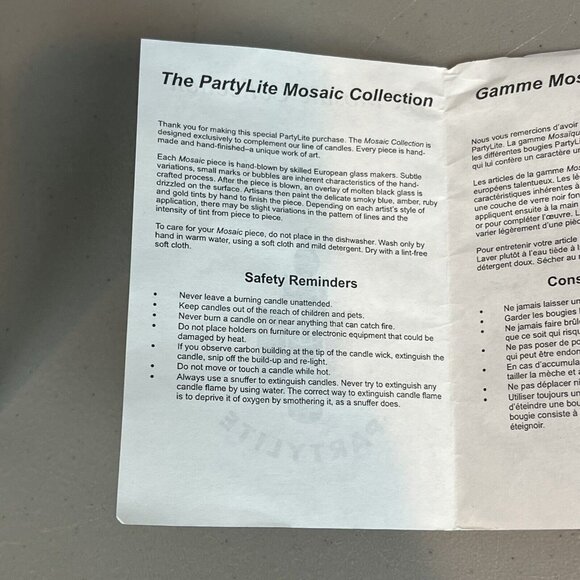 Partylite Mosaic Candle Holder Calypso Stained Glass Tapered 7" - Picture 15 of 16